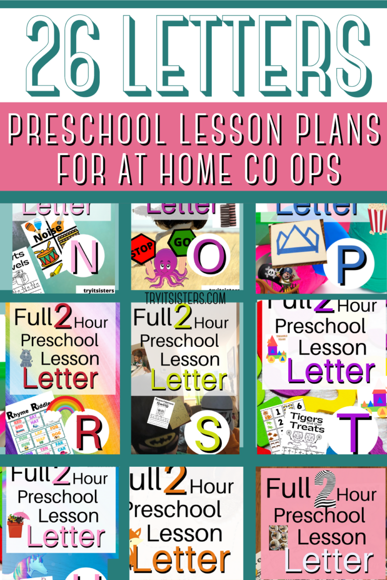 Preschool Lesson List - Try It Sisters